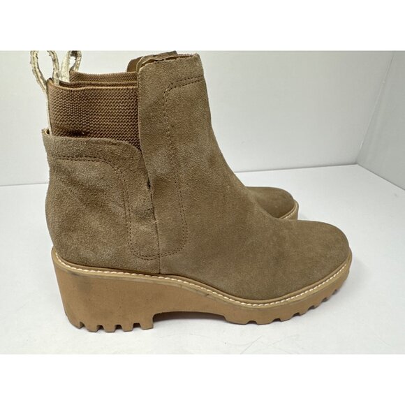 Dolce Vita Huey H2O Women’s Size 9 Mushroom Tan Suede Leather Pull On Booties - Picture 7 of 10